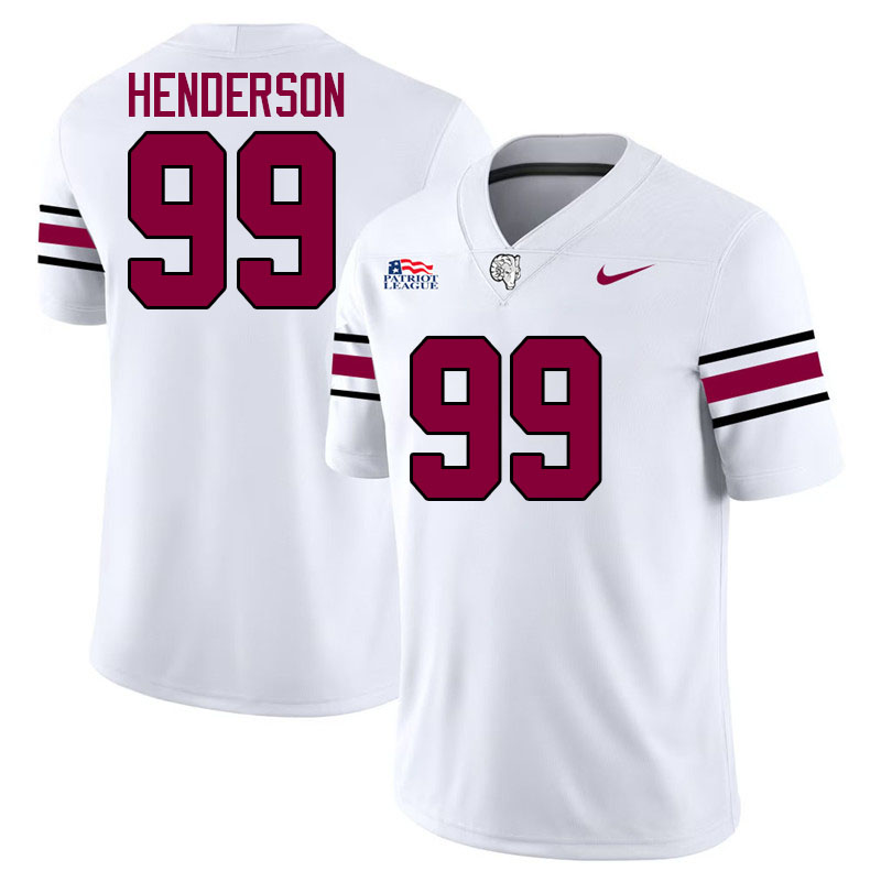 Fordham Rams #99 Bennett Henderson College Football Jerseys,Uniforms-White